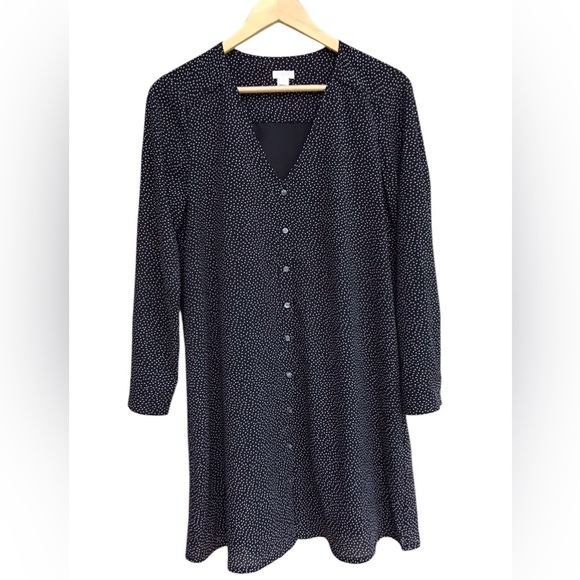 J Crew Black White Polka Dot Shift Dress  Size XS - Picture 1 of 11
